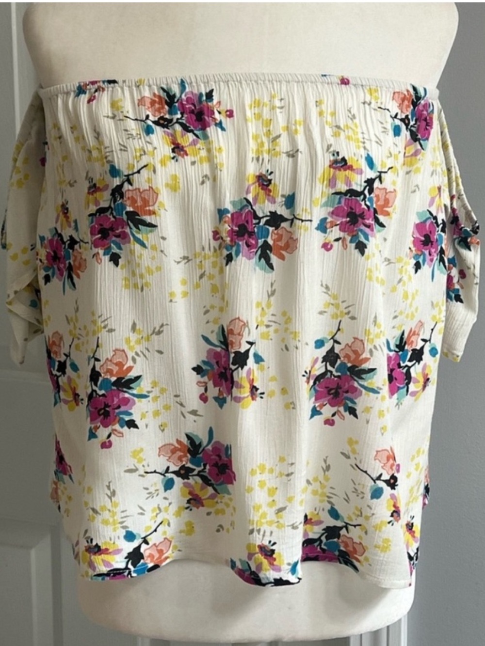 Rip Curl Floral Off-Shoulder Blouse Size M